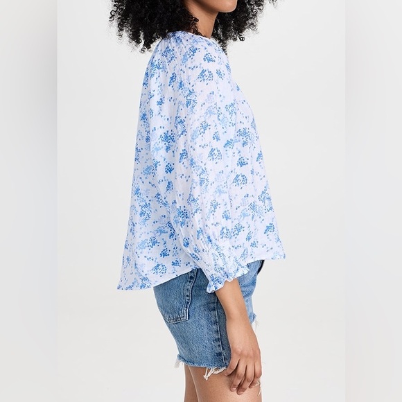 Rails Mariah Linen-Blend Floral Blouse - Picture 8 of 16